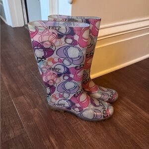 Coach Poppy rubber rain boots